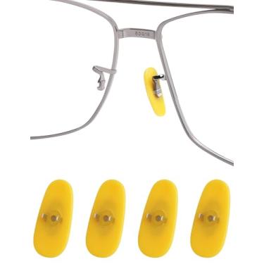 Imagem de Betterun 2 pares de almofadas de nariz de silicone macio amarelo para Ray-Ban RB3025/RB3026/RB3030/RB3211/RB3362/RB3445/RB4175