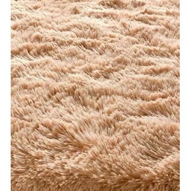 Imagem de Tapete Sala 2,00 x 3,00 Grande Quarto Peludo Felpudo(Bege)