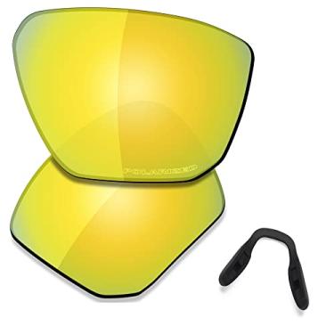 Imagem de SAUCER Lentes de reposição premium e protetores de nariz para óculos de sol Oakley Targetline OO9397 High Defense - ouro 24K polarizado