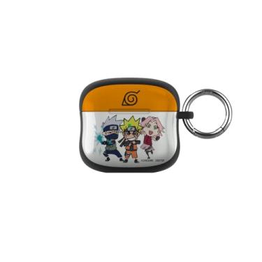 Imagem de iFace Capa Naruto Shippuden Anime Collection AirPods compatível com AirPods 3ª geração – Capa protetora [mosquetão incluído] [compatível com carregamento sem fio] – Naruto/Kakashi/Sakura (estilo Chibi