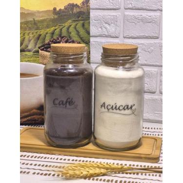 Imagem de Conjunto de Potes 810ml, Cantinho do Café - Açúcar e Café - Nadir