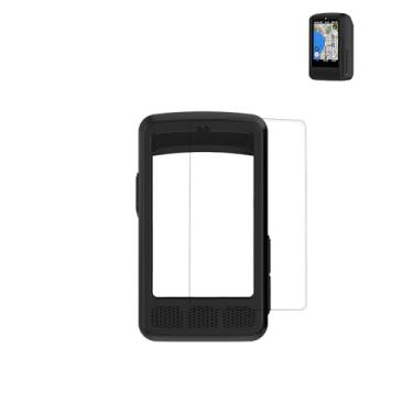 Imagem de Capa para computador Wahoo ELEMNT Bolt V3 GPS ciclismo/bicicleta, capa protetora portátil de silicone macio resistente a arranhões e choque com protetor de tela para Wahoo ELEMNT Bolt V3, preta