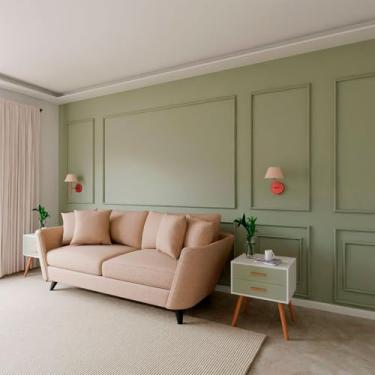 Imagem de Kit 2 Arandelas De Parede Quarto Dormitorio Cabeceira Lateral Lavabo Banheiro Hall De Entrada Corredor Cupula Algodao + Lampada Luz Fria (Rose Gold Cupula Bege)