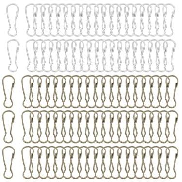 Imagem de PATIKIL Ganchos de cordão, 200 peças 25 x 9,2 x 1,9 mm aço inoxidável 304 gancho de pressão de mola clipes de metal fecho para chaveiro, chaveiro, cartão de identificação, cortina de chuveiro, prata