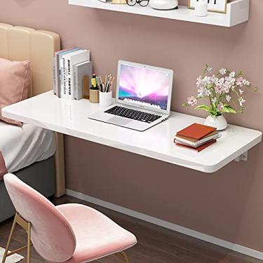 Imagem de LJHSS Mesa dobrável flutuante montada na parede, mesa suspensa que economiza espaço, mesa de jantar, para pequenos espaços, quarto, escritório em casa