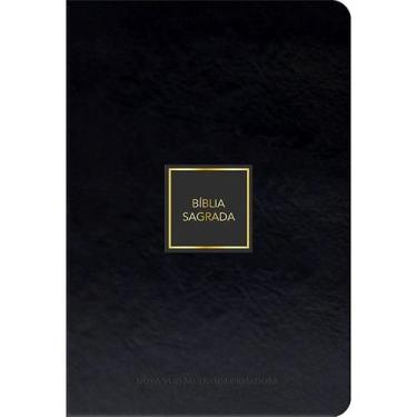 Imagem de Livro - Bíblia Sagrada NVT - Luxo -Preta e dourado