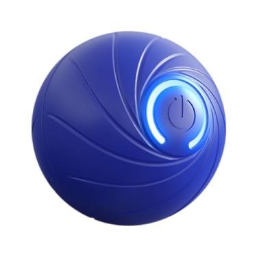 Imagem de IEUDNS Bola de brinquedo interativa para cachorros, bola saltitante, silenciosa, automática, para exercícios em ambientes internos, para cães de pequeno e, Azul