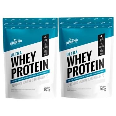 Imagem de Kit 2x Ultra Whey Protein Concentrado E Isolado Refil 907g - Shark Pro (1814g, Doce de leite)
