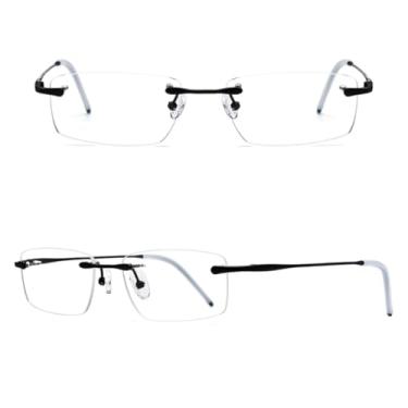 Imagem de VFDHN Armação de óculos de titânio masculina, ultraleve, sem aro, óculos esportivos antiderrapantes (4)