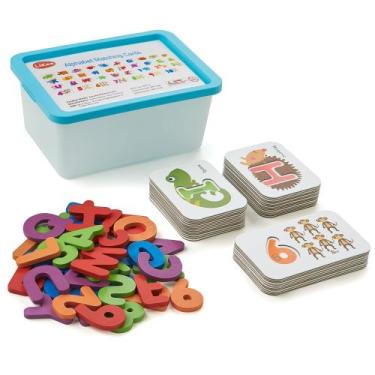 Imagem de Cartões flash LikeE Alphabet Number Wooden 3 anos ou mais com caixa