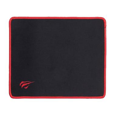 Imagem de Mousepad Gamer Havit Speed Preto Costura Vermelha 25x20cm