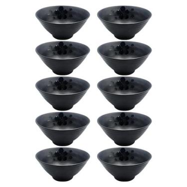 Imagem de Conjunto 10 Tigelas Onduladas Kanpai Premium Bowl Oriental De Melamina