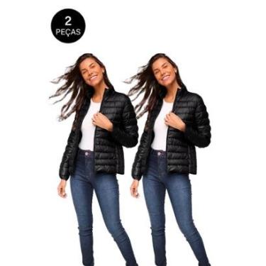 Imagem de Kit 2 Jaquetas Puffer WA Feminina Bobojaco com Bolsos e Capuz Removível-Feminino