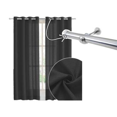 Imagem de Cortina Rustica 3 Metros Com Varão Incluso 2 Metros Sala Quarto - Arma