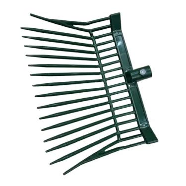 Imagem de Ioensy Cabeça de substituição para garfo de esterco de cavalo Cabeça de forcado Ancinho multiuso para esterco de cavalo para feno, ervas daninhas, fazenda, Verde