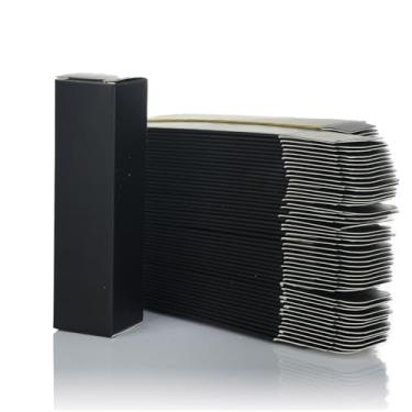Imagem de COSIDEA 50 peças 23 x 23 x 98 mm brilho labial artesanato caixas de papel preto pequena caixa de embalagem de 350 g para rímel de brilho labial embalagem de batom