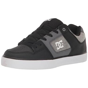 Imagem de DC Tênis de skate masculino Pure Low Top Lace Up Casual, Preto/Branco/Armadura, 7