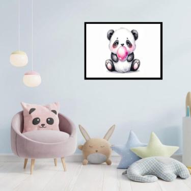 Imagem de Quadro Decorativo Panda Chiclete - 50X70Cm