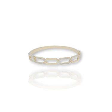 Imagem de Pulseira Bracelete Elos de Luxo, Folheada a Ouro 18k, 19cm, Fecho de Lagosta