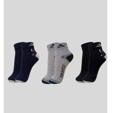 Imagem de Kit 3, 6 ou 12 Pares de Meias Cano Curto-Masculina - Altomax, Kit com 