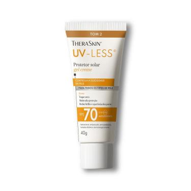 Imagem de Protetor Solar Theraskin UV Less FPS70 Gel Creme Tom 2 40g