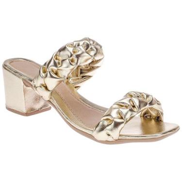Imagem de Sandália Casual Elegante com Tiras Trançadas e Salto Grosso - Kokota M