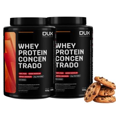 Imagem de Kit 2 Whey Protein Dux Concentrado Pote 900g Sabores-Unissex