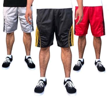 Imagem de Kit 3 Bermudas Masculina Esportiva Elastico na Cintura Ziper nos Bolsos Laterais Evolution
