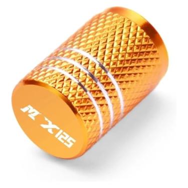 Imagem de Tampas de haste de válvula de pneu de roda CNC capas herméticas para motocicleta compatível com MSX125 MSX125Grom MSX125SF MSX 125Grom 125 125SF (1 peça dourada)