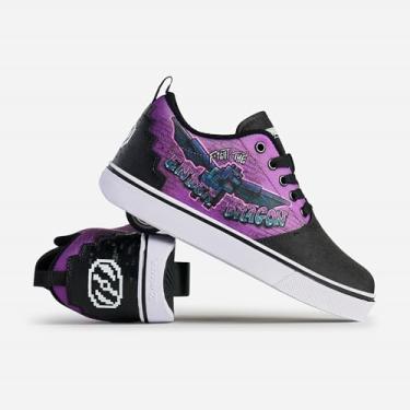 Imagem de HEELYS Sapato masculino de salto com rodas, Preto/Roxo/Rosa, 40