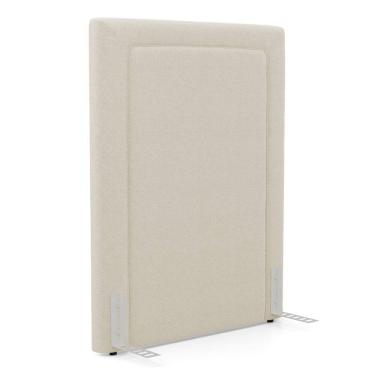 Imagem de Cabeceira Cama Box Solteiro Alba 90cm com Frame Bouclé Bege - Abmaza