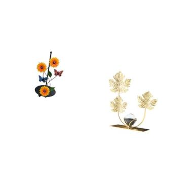 Imagem de Fenteer Porta-toalhas de Papel com Folhas, Dispensador, Suporte Vertical Antiderrapante para Lenços de Papel, Prateleira, Escultura de Folhas, Presente de Ani