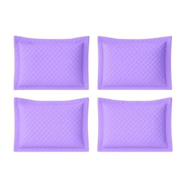 Imagem de Kit C/ 4 Fronha de Travesseiro Textura Acolchoada em Matelassê Conforto (LILÁS)