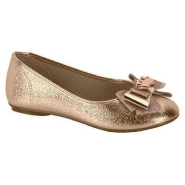 Imagem de Sapatilha Fem Molekinha Metalizado Cairo Ouro Rosado 2083.1009-Feminino