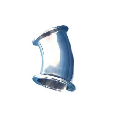 Imagem de WWECCQIJ Braçadeira tripla de 3,5 polegadas x tubo de 89 mm OD SUS 304 aço inoxidável 45 graus encaixe de cotovelo cerveja cerveja vinho