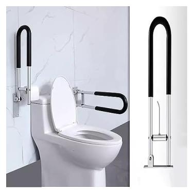 Imagem de Barras de apoio para chuveiro de alumínio, barras de apoio para deficientes, com gancho de lenço, trilho para banheiro, em forma de U e suporte de parede para idosos, pacientes grávidas e feridas