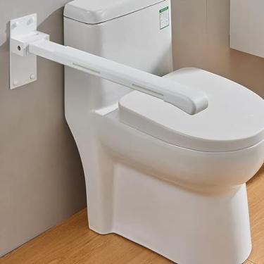 Imagem de Trilhos de segurança de vaso sanitário para idosos, barra de vaso sanitário antiderrapante, trilho de mão de vaso sanitário de 70 cm, barra de apoio de vaso sanitário, barras de segurança dobráveis