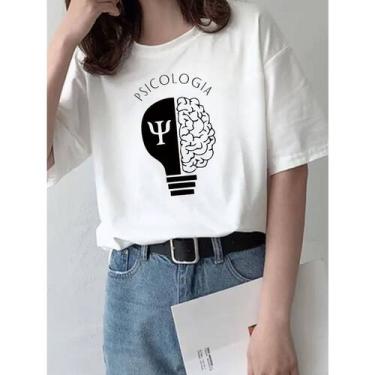 Imagem de Camiseta Psicologia Masculino Feminina Poliéster - loja dinka, m