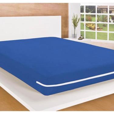 Imagem de Capa para colchão solteiro com zíper - Rose , Azul