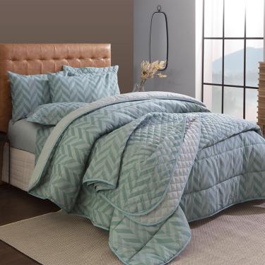 Imagem de Jogo de Cama Duplo Queen 140 Fios Aiko Realce Premium Sultan