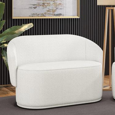 Imagem de Sofá 2 Lugares Namoradeira Orgânica para Sala Malu Bouclê Off White M11 - D'Rossi