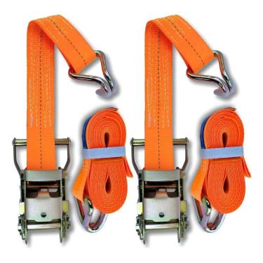 Imagem de 2X Kit Cinta Catraca 1,5Ton Amarração Carga Caminhão Carreta