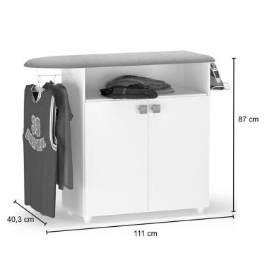 Imagem de Tabua De Passar Roupa Bianca Gabinete Multiuso Ajl Móveis Castanho