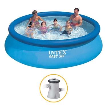 Imagem de Piscina Inflável Easy Set Intex 3.853 L + Bomba Filtrante 220v Intex