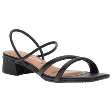 Imagem de Sandalia vizzano confort salto baixo preto, 34, Preto