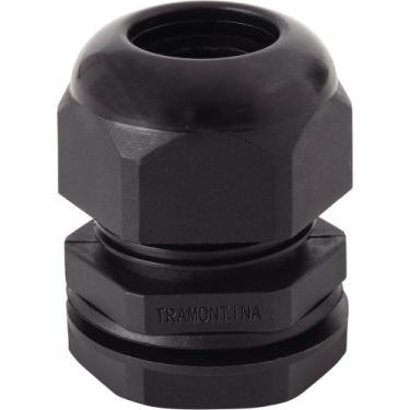 Imagem de Conector prensa-cabo 1.1/4 polegada Tramontina em termoplástico preto 