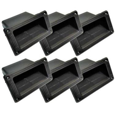 Imagem de Kit 6 Alça Plastica Desenhada Embutida Abs PP Permak Reforçada Resiste
