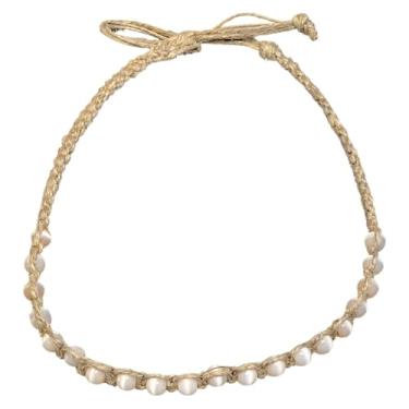 Imagem de Colar gargantilha BlueRia com contas de olho de gato em cânhamo, Adjustable, Cânhamo, Sem Pedra Preciosa