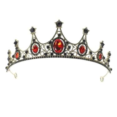 Imagem de VALICLUD Coroa de noiva estilo barroco, acessório elegante para vestido de noiva