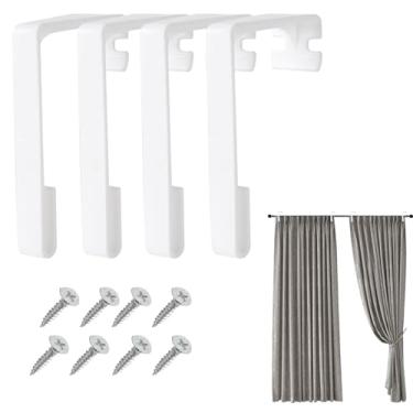 Imagem de Clipes Suporte Para Cortinas De RV,Retentor Para Cortinas De RV 4 Peças - Suporte Estabilizador Para Cobertura De Janelas - Para Campismo Café Sala De Aula Interior Sótão Casa De Banho Cave